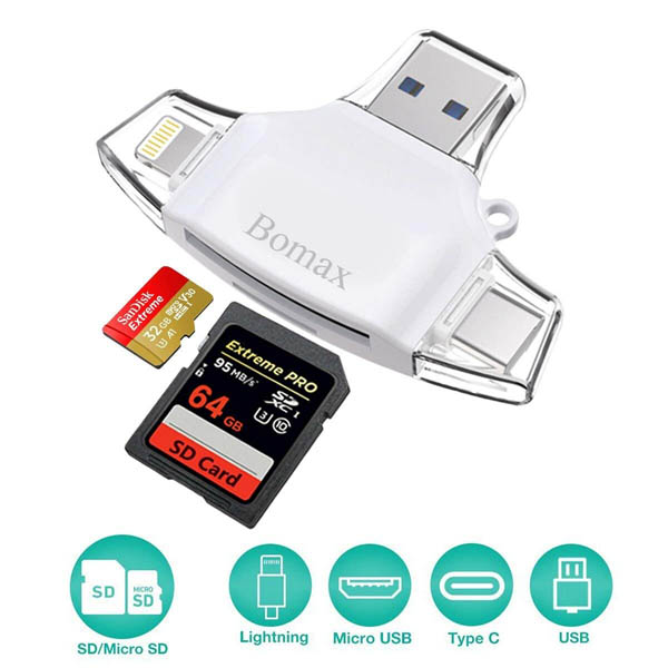 Sd Card Reader For Iphone Ipad 3 In 1 Memory Card Reader Plug And