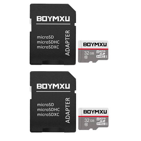 Micro Sd Card 32GB,BOYMXU TF Card Adapter,High Speed Sd Card Class 10 Memory Card Phone Camera Computer-2 Pack